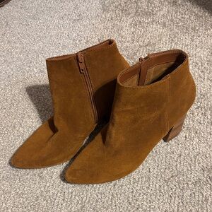 Steve Madden Tan Suede Ankle Booties